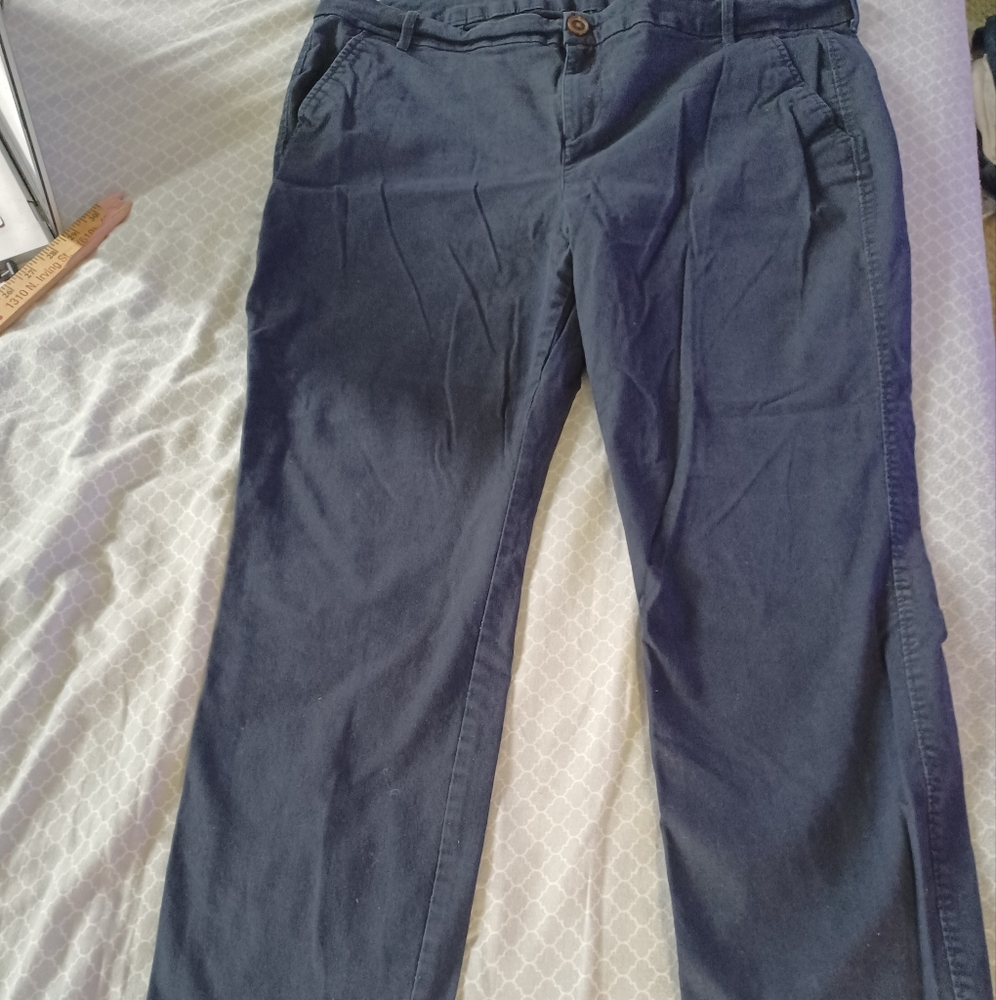 Old Navy womens blue chino pants skinny built in flex 16 Plus